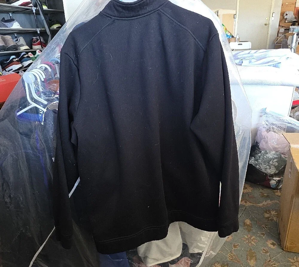 adidas Black Zip-Up Track Jacket with White Logo